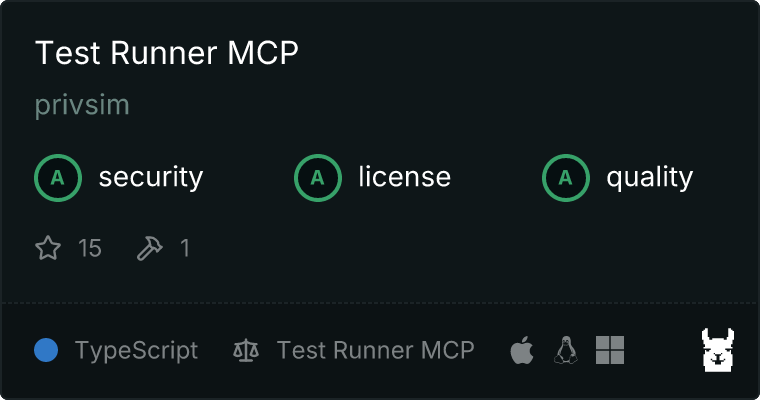 Test Runner MCP server