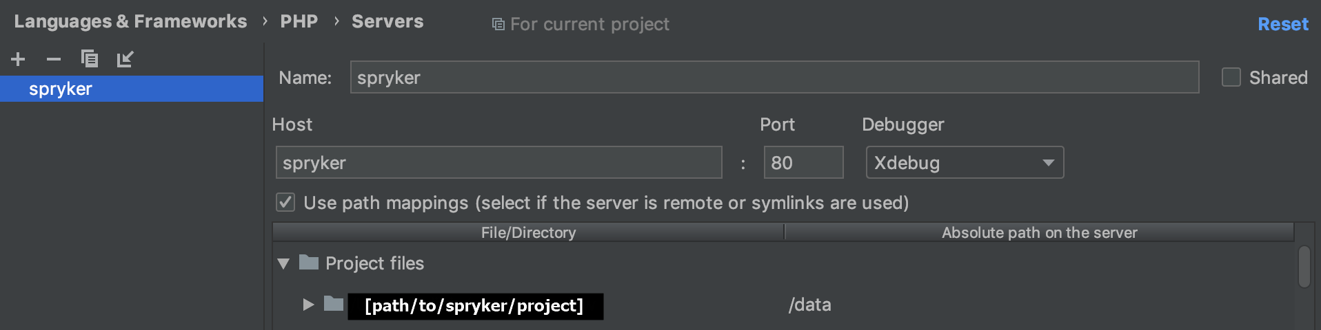 Servers config