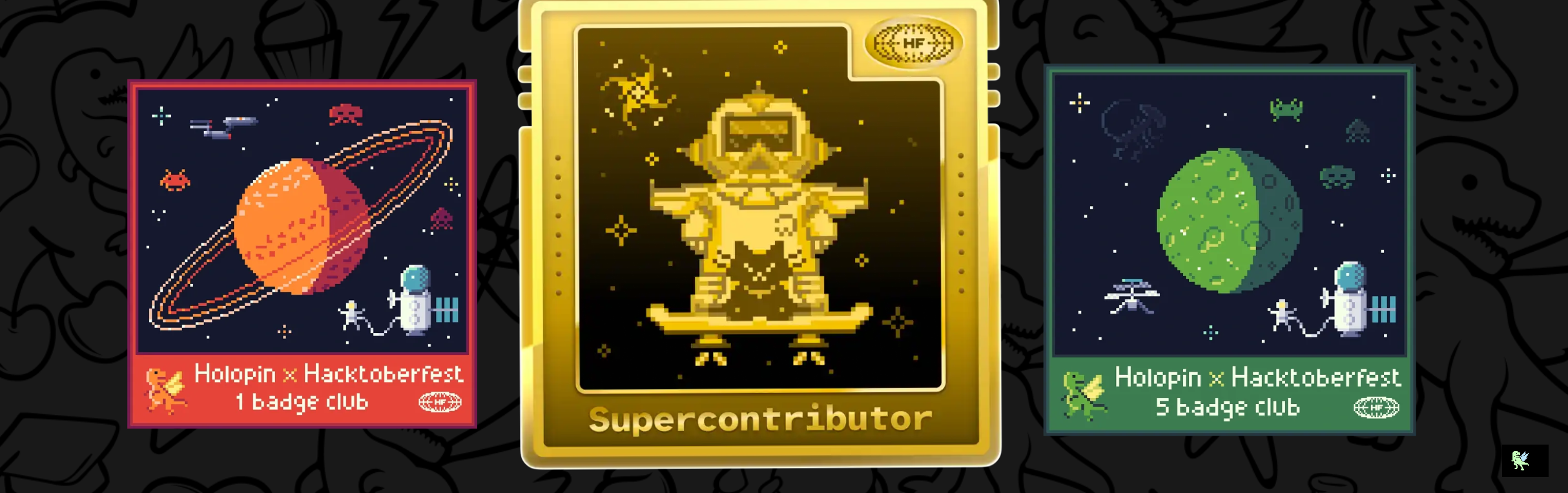 An image of @chiemeriechibuzor's Holopin badges, which is a link to view their full Holopin profile