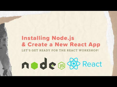 Installing Node.js & Create a New React App YouTube Thumbnail