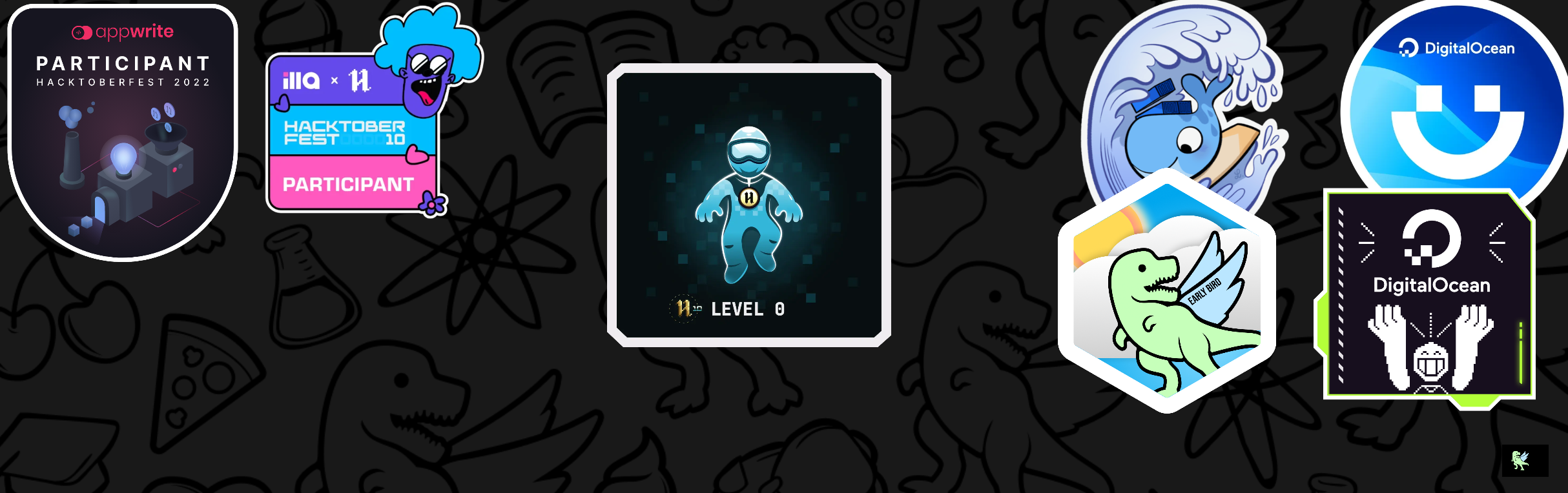 An image of @varhagna's Holopin badges, which is a link to view their full Holopin profile