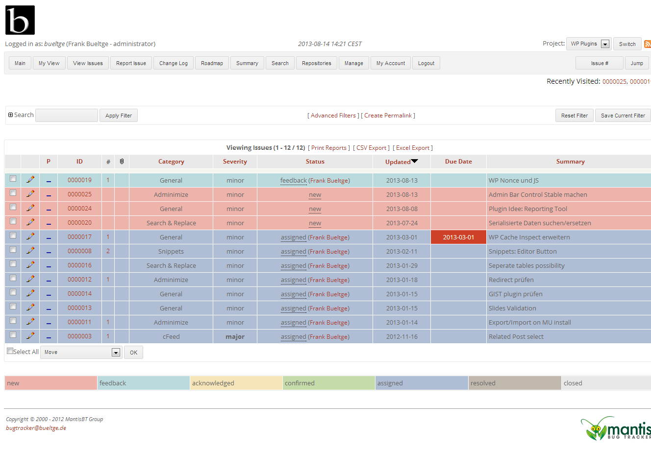 Buglist View