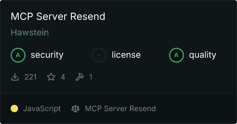 Server Resend MCP server