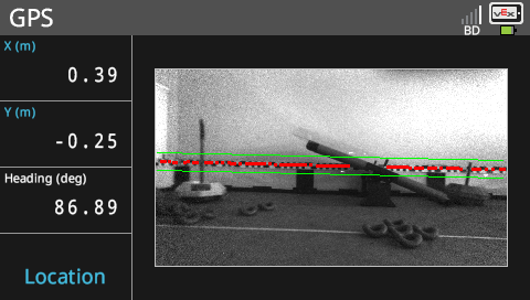 GPS Dashboard on V5 Brain (Courtesy of VEX KB)