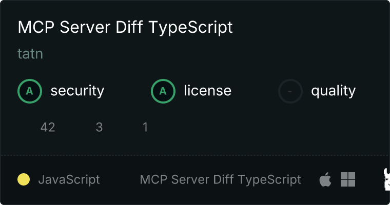 Server Diff TypeScript MCP server