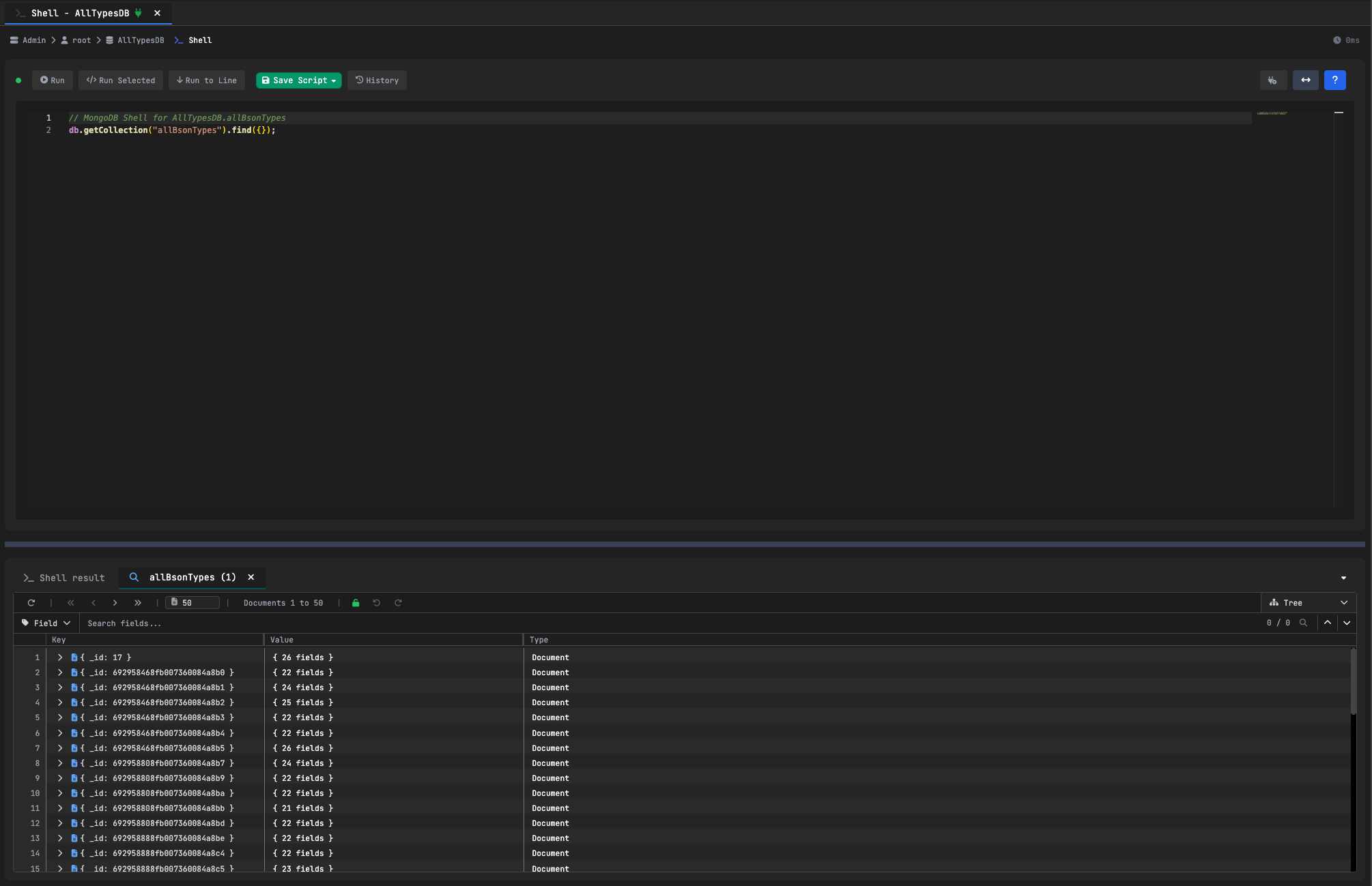 MongoDB Shell