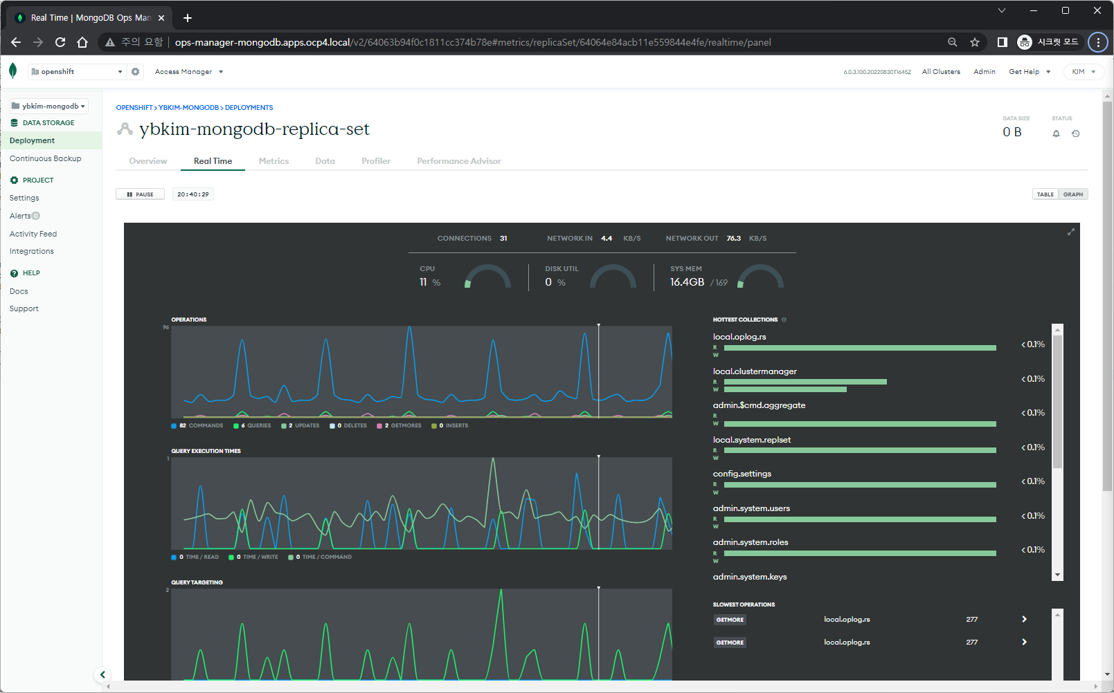 MongoDB - OpsManager: Project Deployment Real Time