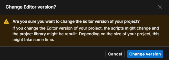 Change Editor version