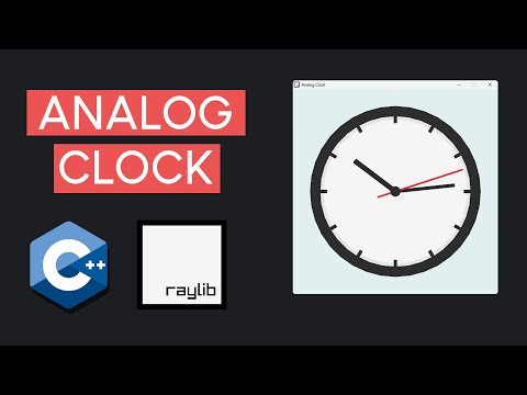 C++ & raylib Analog Clock Tutorial OOP - Programming with Nick