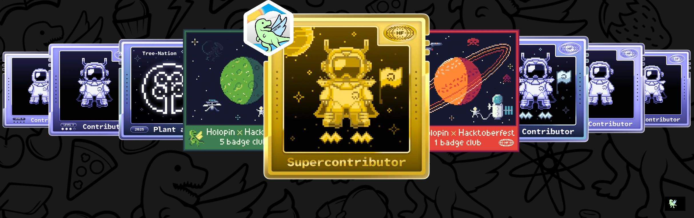 An image of @eccentriccoder01's Holopin badges, which is a link to view their full Holopin profile