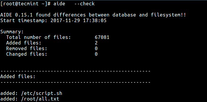 check File system changes