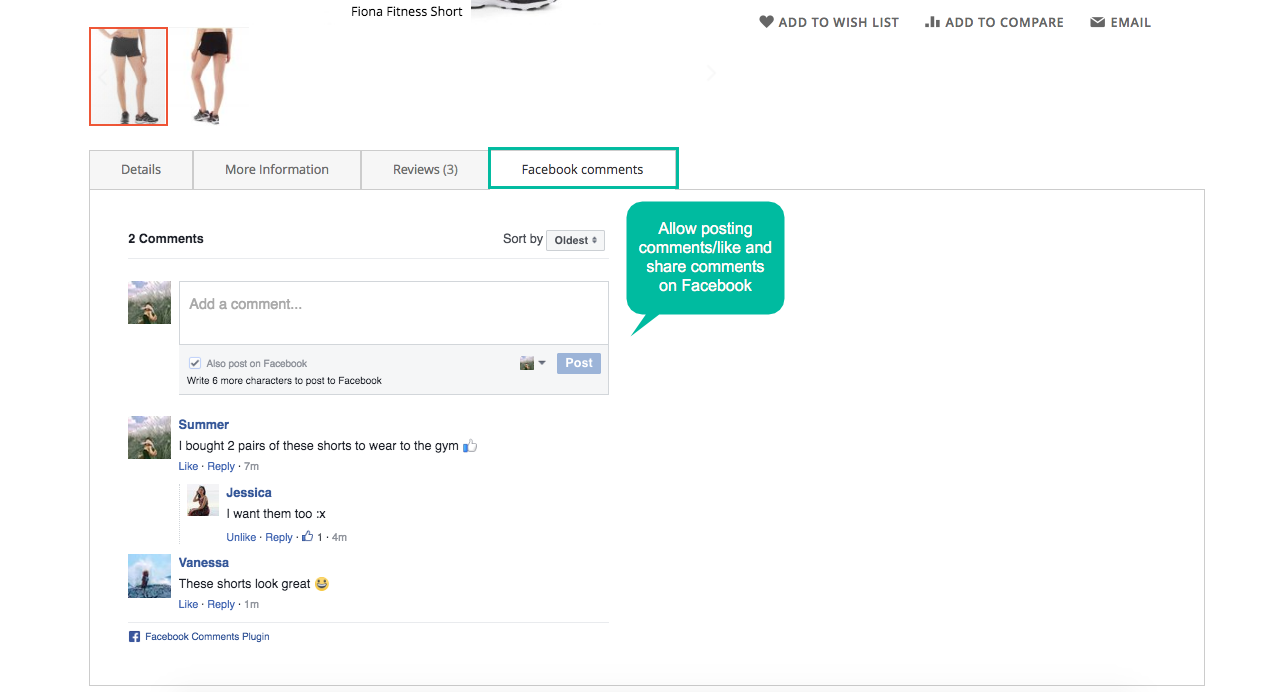 Magento 2 Facebook Comments Widget