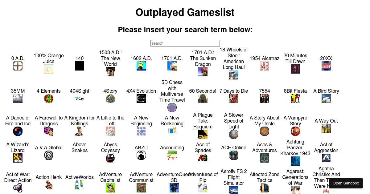 Outplayed Gameslist Preview