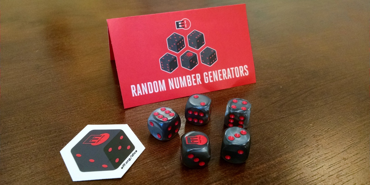 EFF dice set