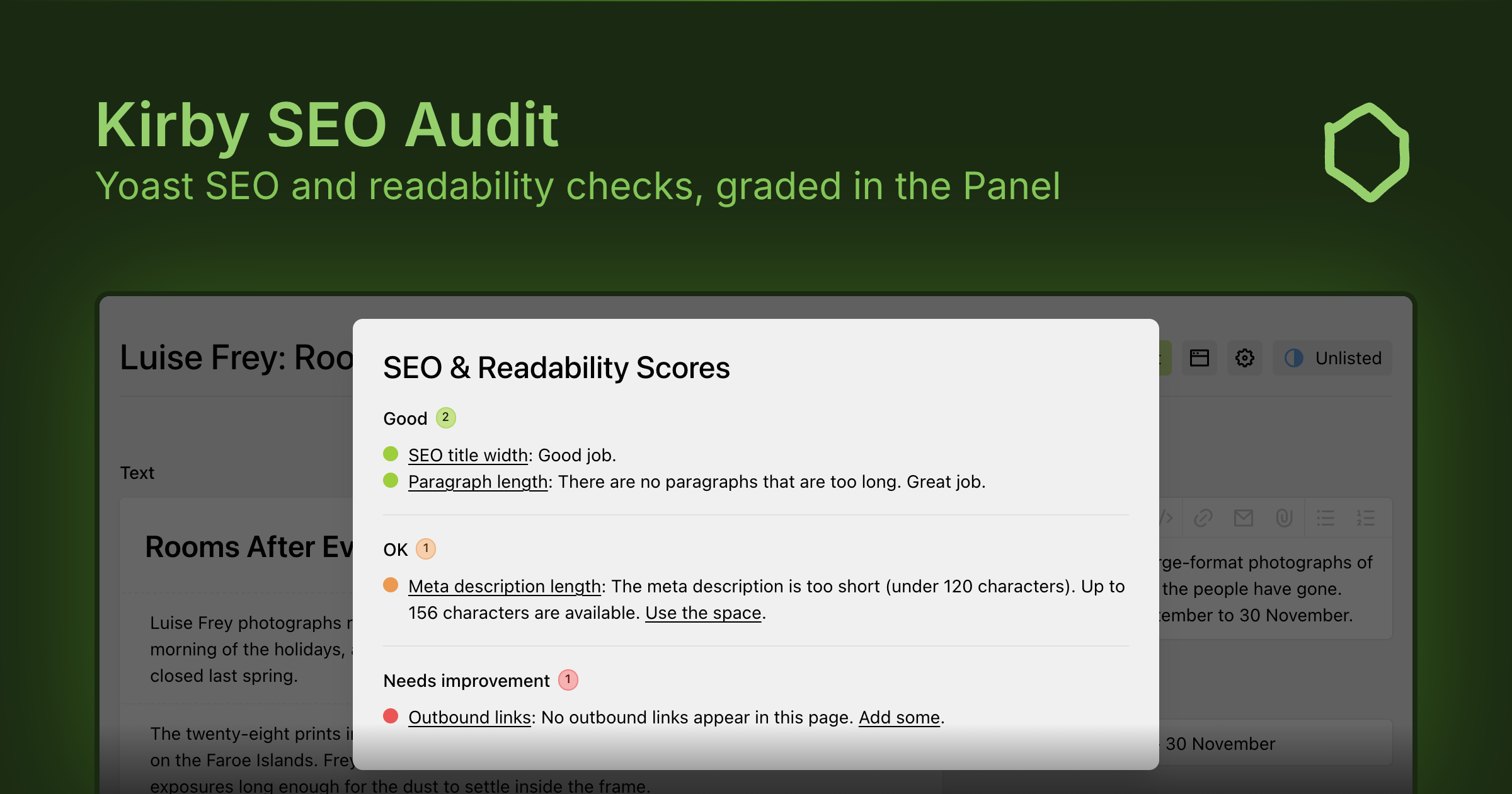 Kirby SEO Audit