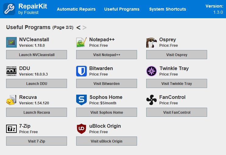 Useful Programs (Page 2/2)