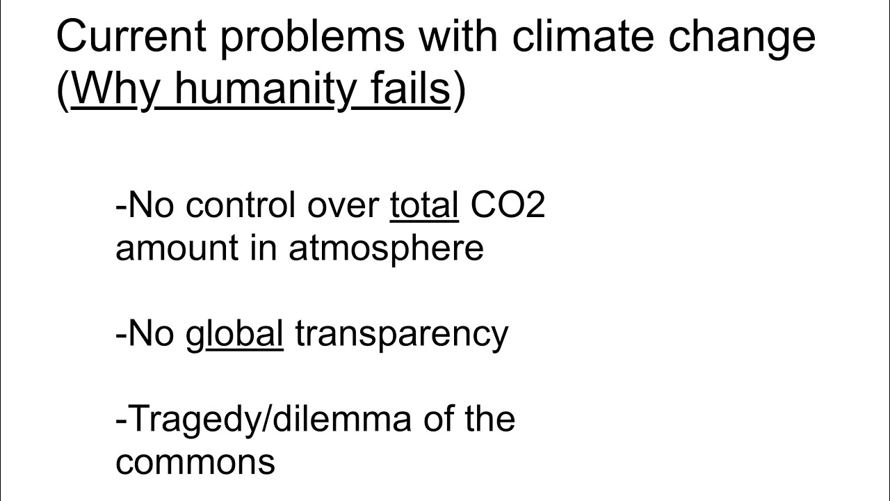 Current problems with climate change (Why humanity fails) and one solution (Blockchain based ETS)