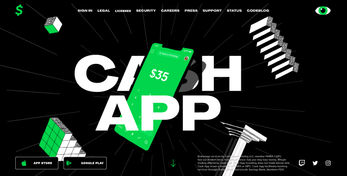 Cash App Landing Page