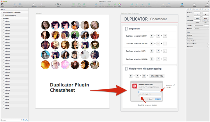 Sketch Duplicator Plugin Cheatsheet