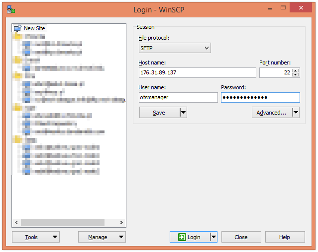 winscp settings