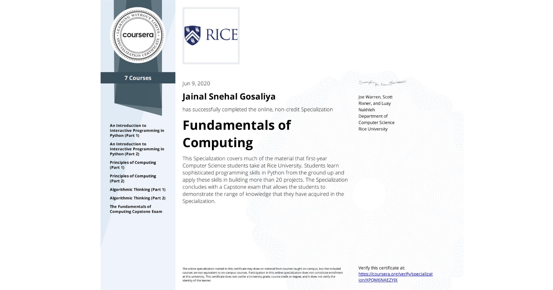 Fundamentals of Computing