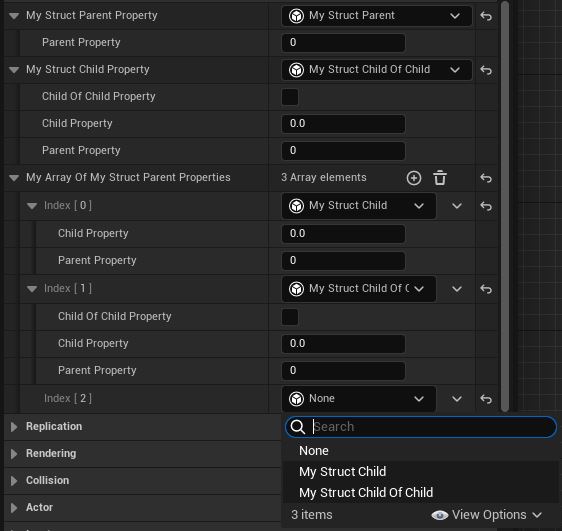 Instanced Struct Example in Editor