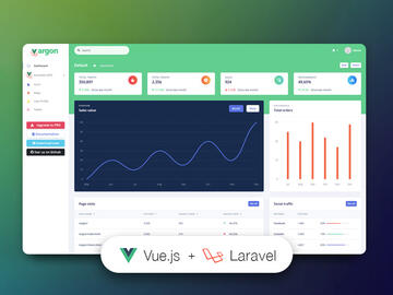 Vue Argon Dashboard Laravel