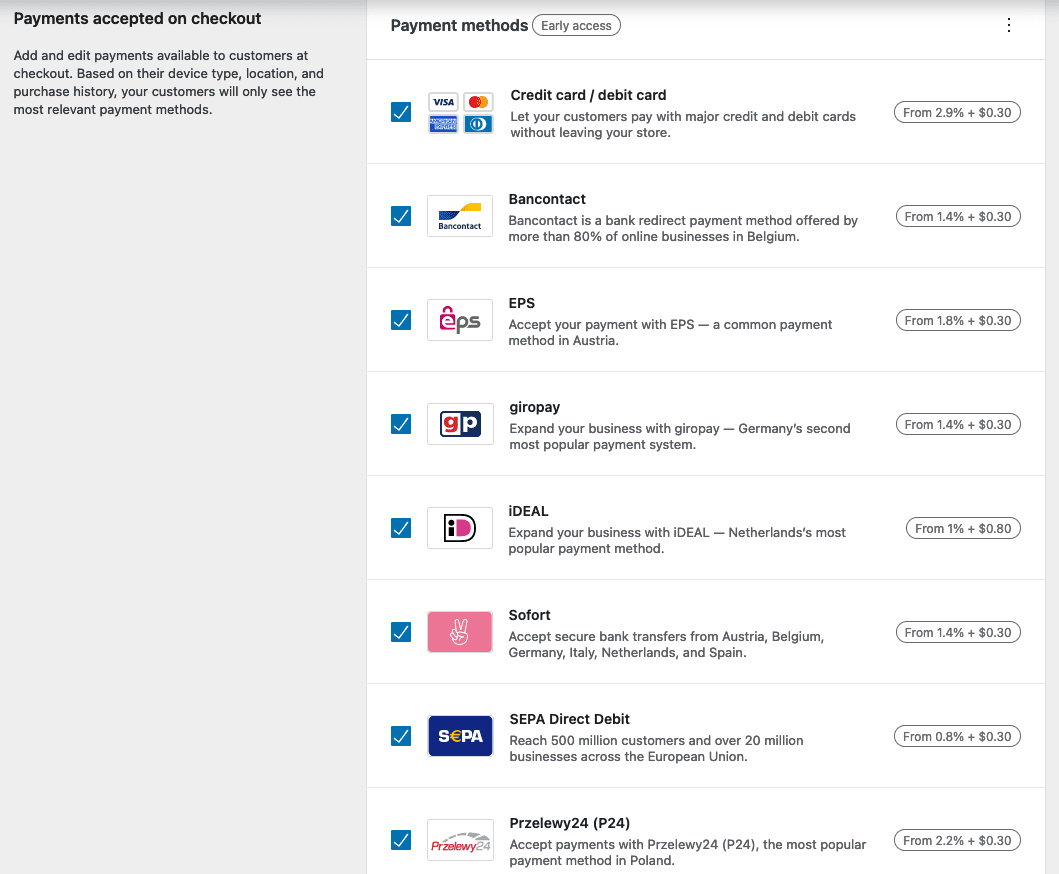 WCPay Settings