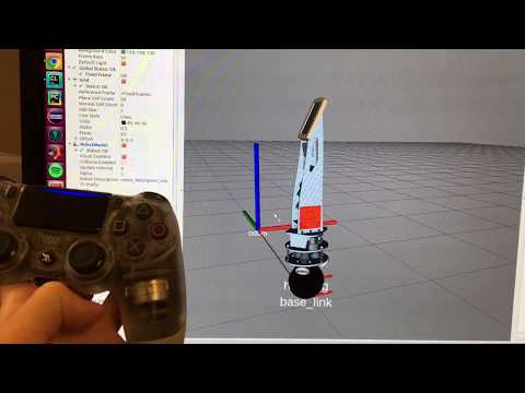 Joystick control of Kugle V1 simulation model in Gazebo