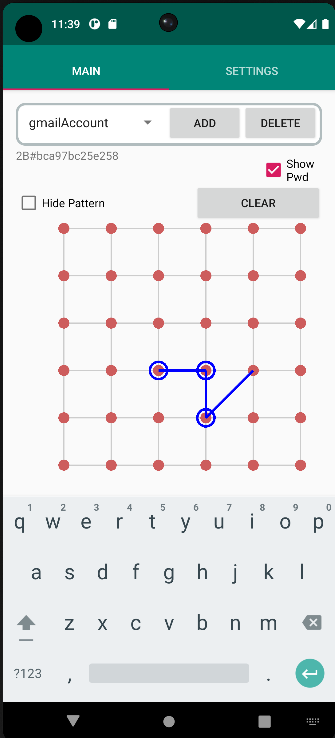 C'YaPass Android - password requirements applied