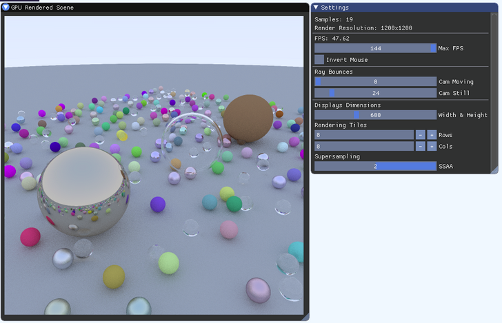 Typescript Webgl2 Raytracer demo image