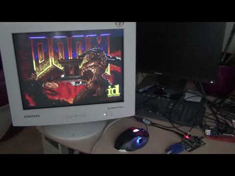 RP2040 Doom on a Raspberry Pi Pico CRT monitor