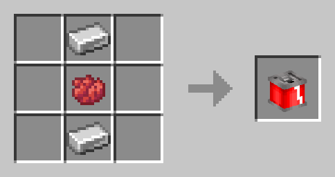 Image displaying crafting recipe of Red Can