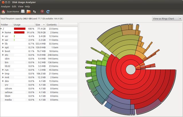 disk usage analzer