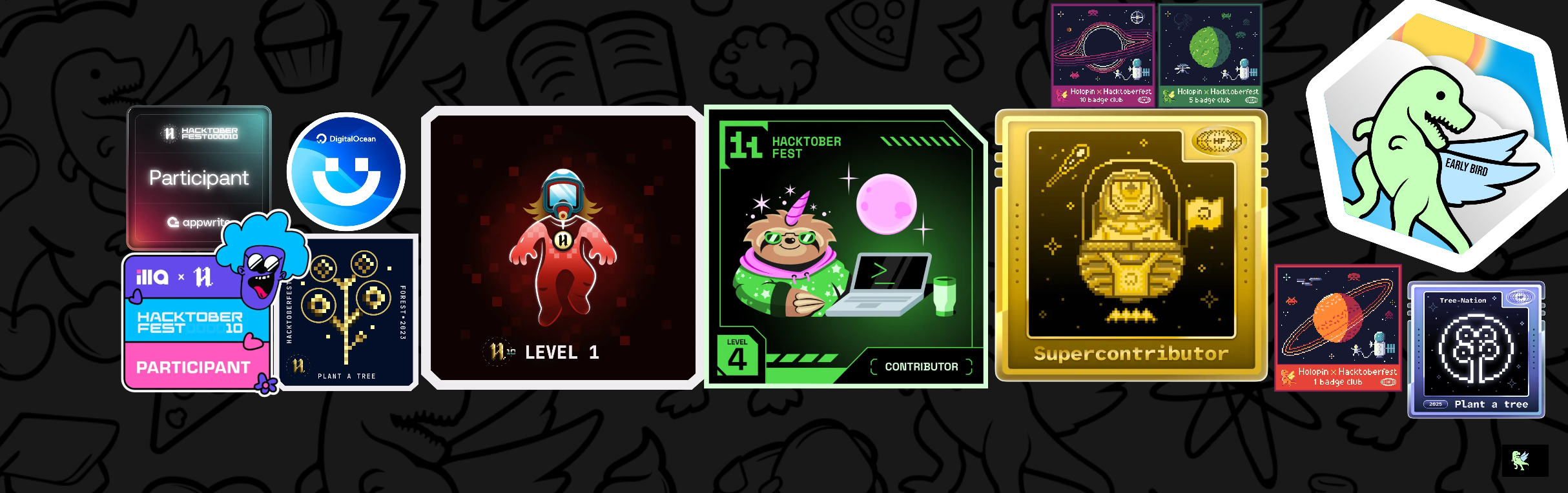 An image of @besomhead's Holopin badges, which is a link to view their full Holopin profile