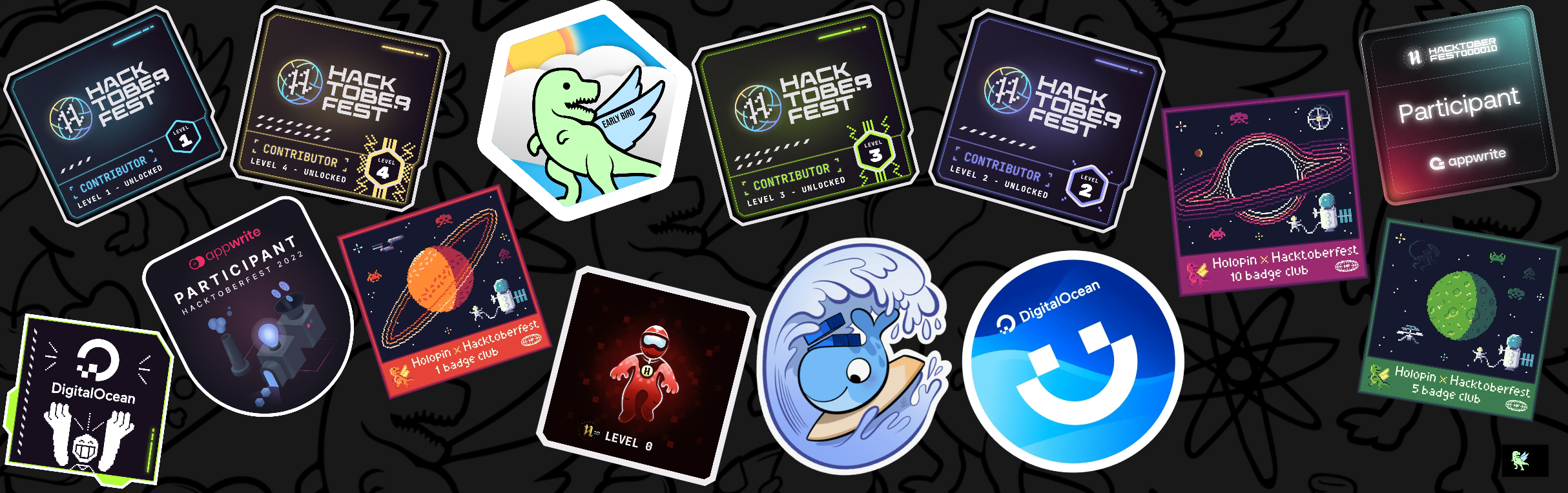 @athi223's Holopin badges