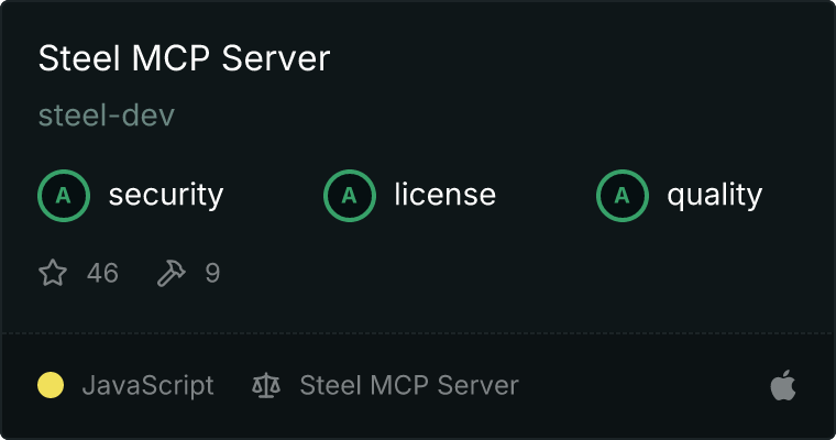 Steel Server MCP server