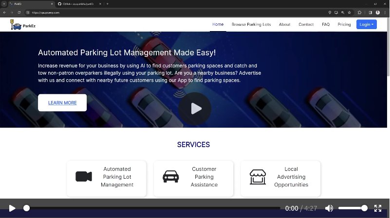 Click to play ParkEz demo 1.