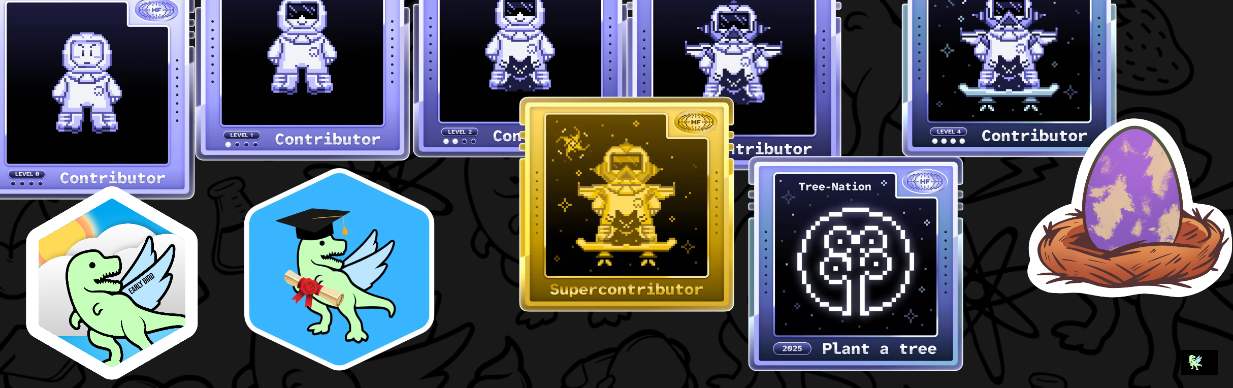 An image of @gmarav05's Holopin badges, which is a link to view their full Holopin profile