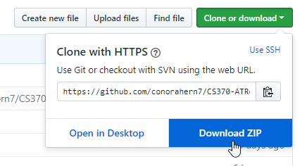 Image of how to download repository as .zip