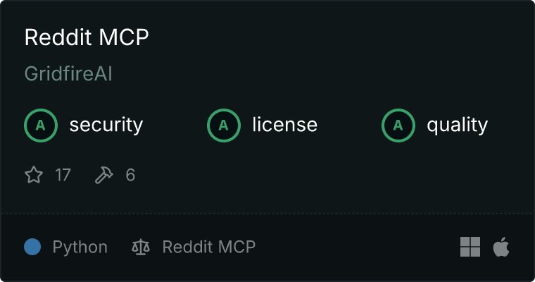 Reddit MCP server