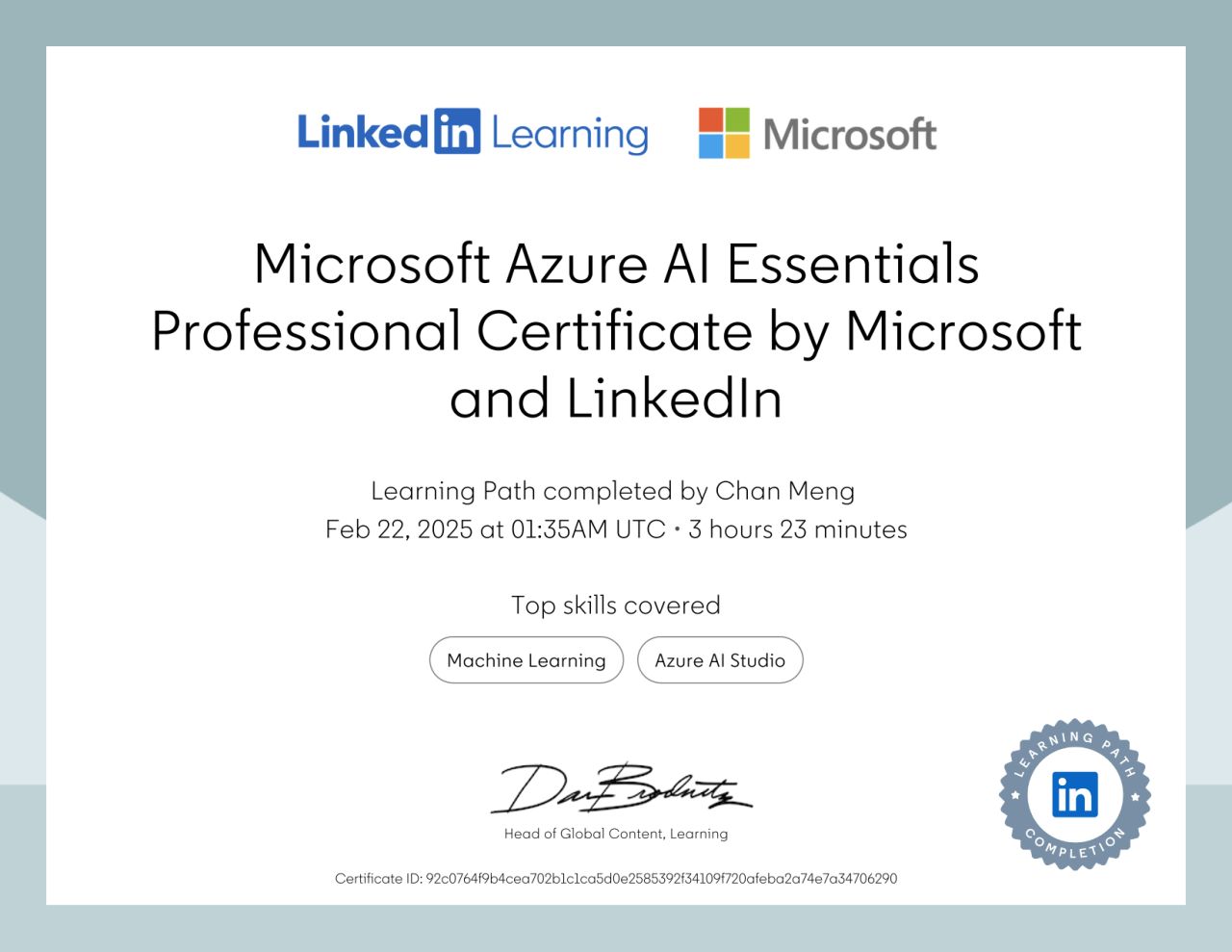 Azure AI Essentials Professional Certificate