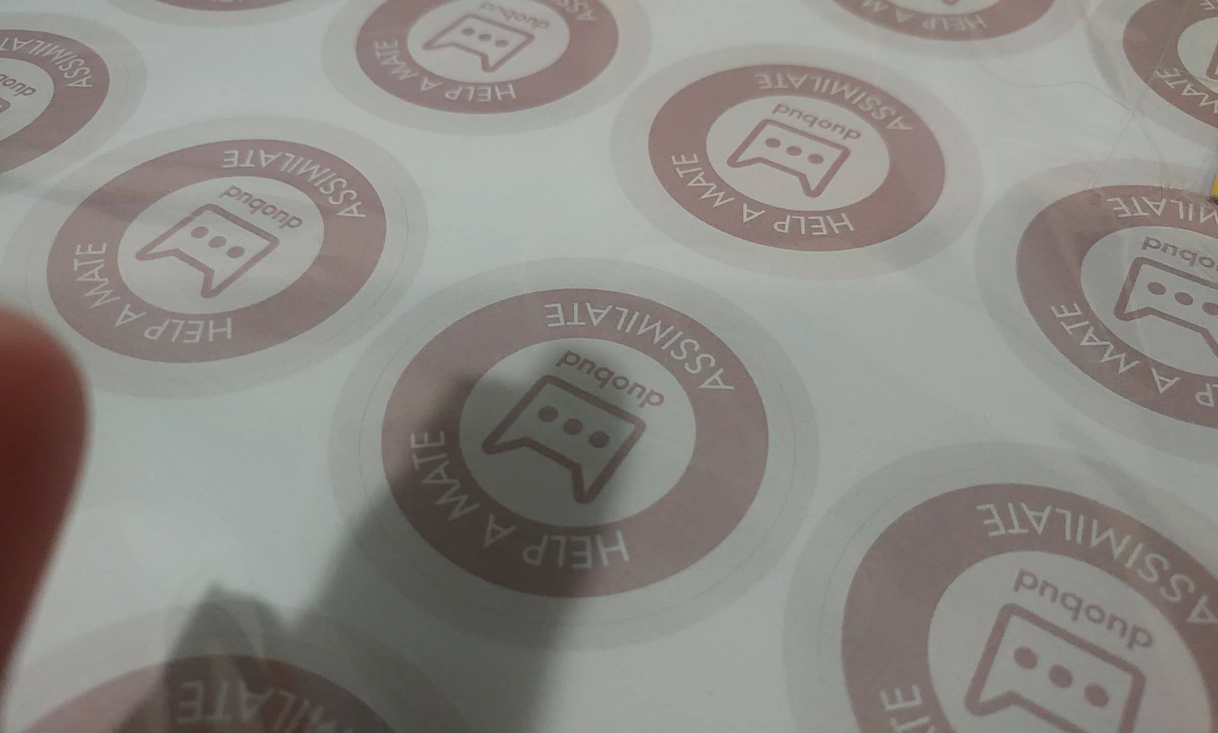 Printed stickers!