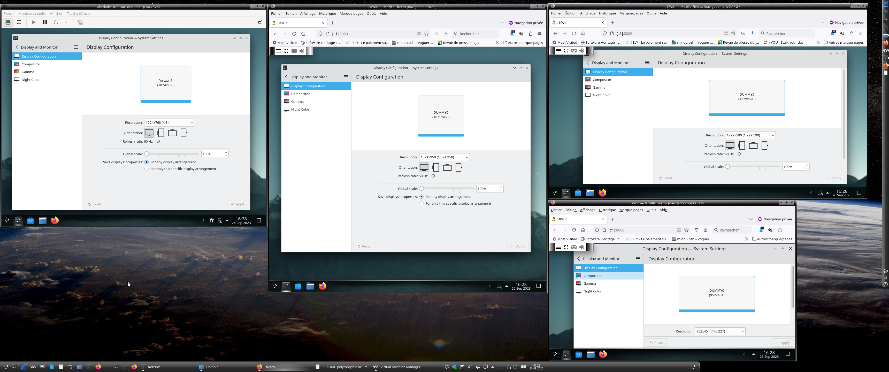 4 simultaneous instances (Plasma desktop)