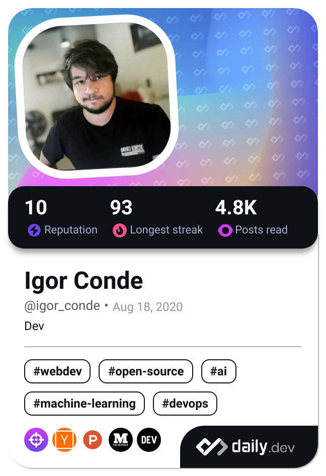 Igor Conde's Dev Card