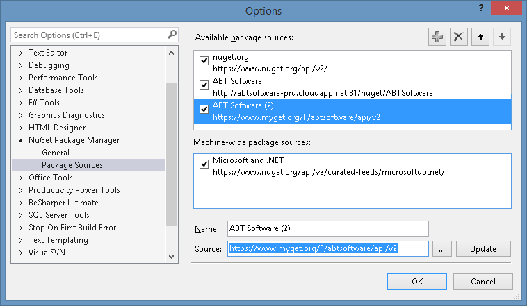 Nuget Feed Setup