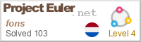 Project Euler account badge