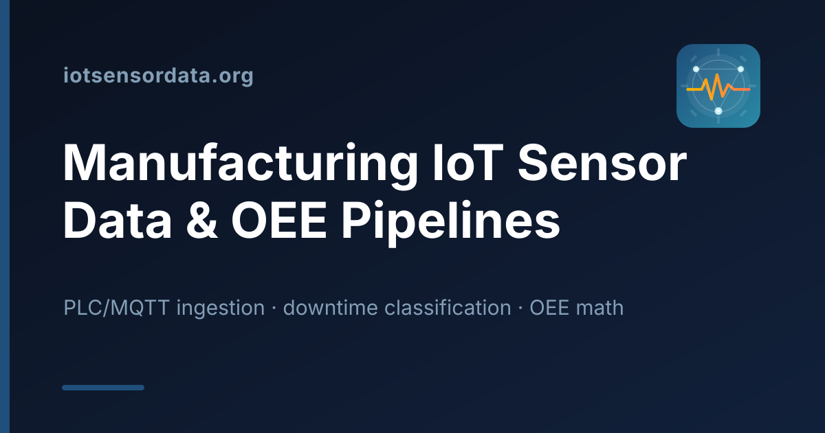 iotsensordata.org — Manufacturing IoT Sensor Data & OEE Calculation Pipelines