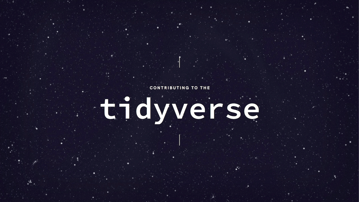 contributing to the tidyverse title slide