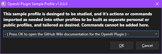 Usage Notice for Sample Profile